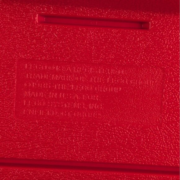 Vintage 1985 Lego Red Storage Container Carrying Bin Case 10x13x4 inch - Picture 6 of 9